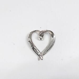 Sterling Silver 925 Heart Friendship Pendant